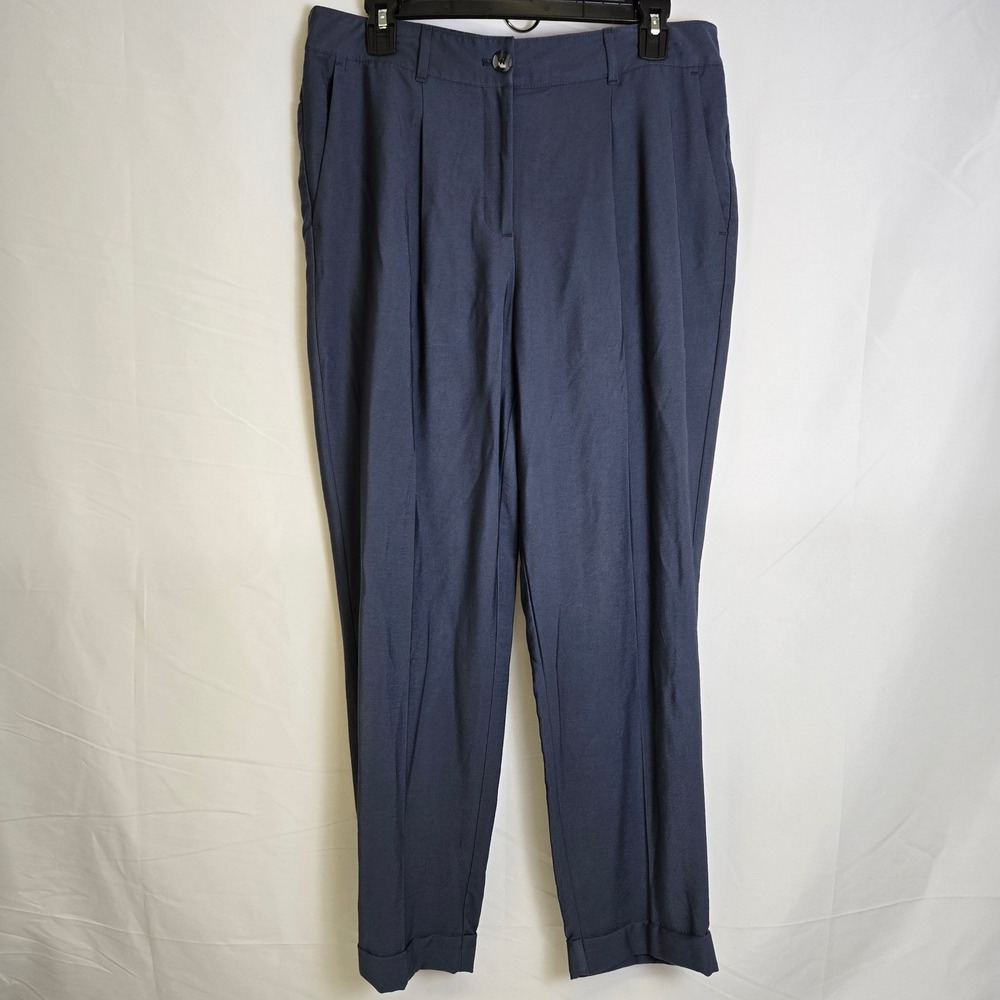 Loft Outlet Pleated Tapered Leg Trouser Pants, Office Classic, Blue,‎ Medium